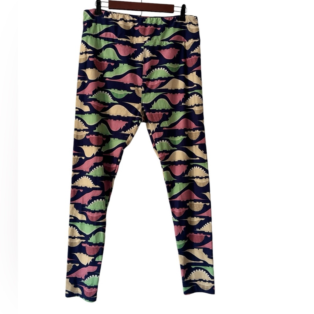 Lularoe TC2 Multicolor Dinosaur Print Leggings